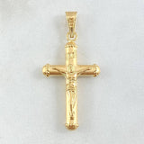 Pendant Christ Cross 1.6gr / 1.6in / Bordered Tip 18K Gold