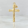 Dije Cruz Cristo 1.6gr / 4.1cm / Puntas Bordeadas Oro Amarillo 18K ©