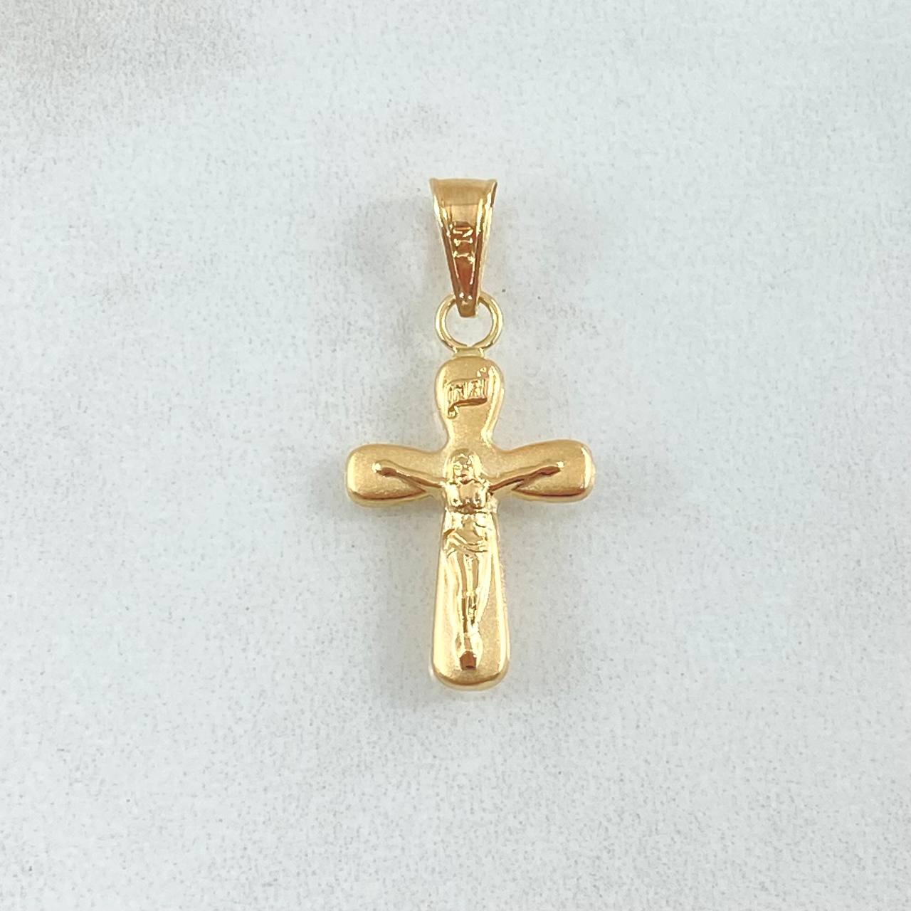 Pendant Cross Christ 0.6gr / 2.7cm / 18K Yellow Gold