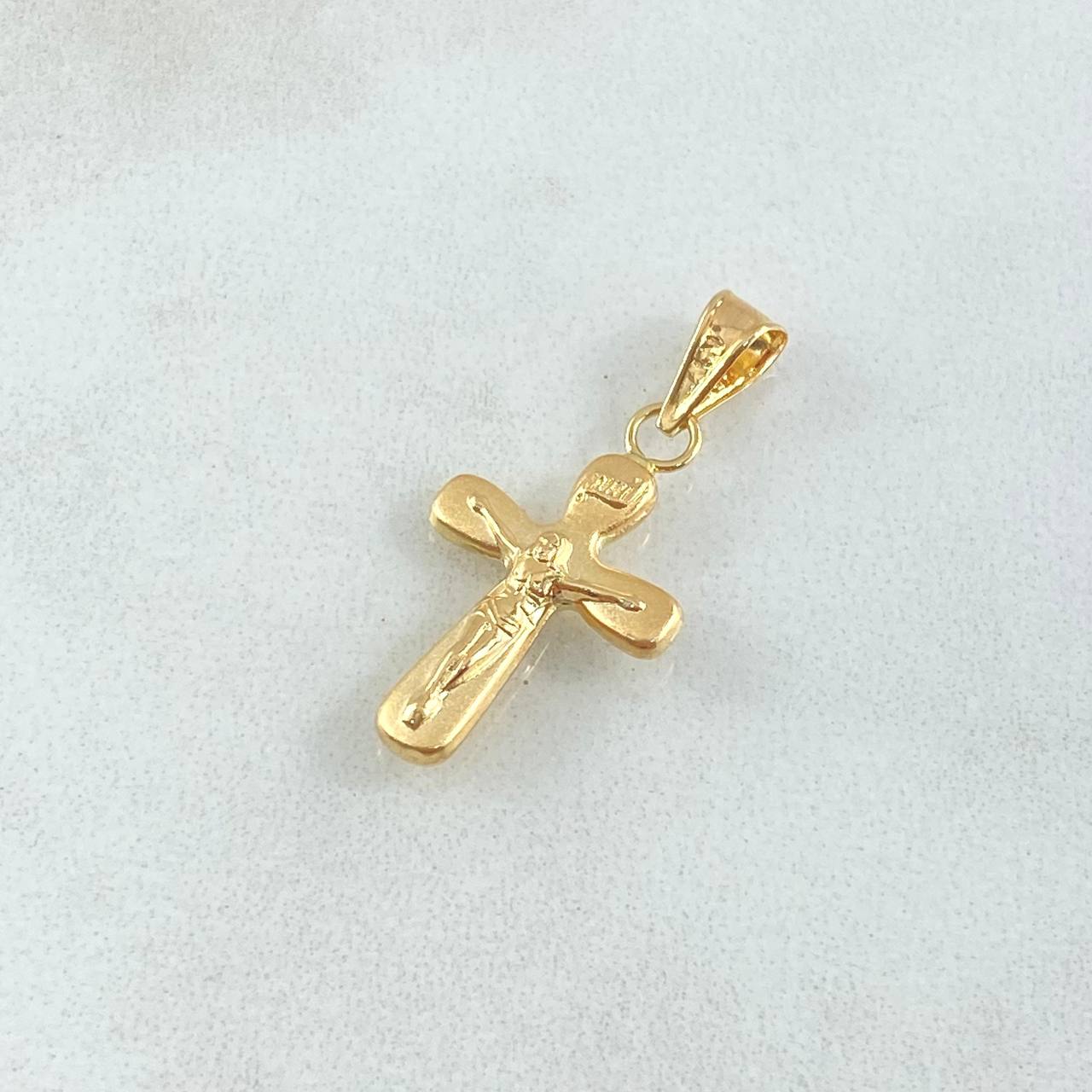 Pendant Cross Christ 0.6gr / 2.7cm / 18K Yellow Gold ©