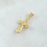 Dije Cruz Cristo 0.6gr / 1 in / Oro Amarillo 18K *