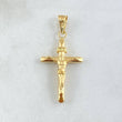 Dije Cruz Cristo 1.05gr / 3.4cm / Puntas Planas Oro Amarillo 18K ©