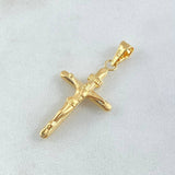 Dije Cruz Cristo 1.05gr / 3.4cm / Puntas Planas Oro Amarillo 18K ©