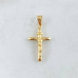 Pendant Christ Cross 0.7gr / 1.1in / Flat Tip 18K Gold