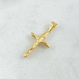 Dije Cruz Cristo 0.7gr / 2.7cm / Puntas Planas Oro Amarillo 18K ©