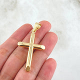 Pendant Cross 3.2gr / 2.2in / Flat Ends 18K Gold ©