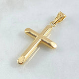 Pendant Cross 2.35gr / 1.9in / Flat Tip 18K Gold