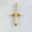 Pendant Cross 1.7gr / 1.6in / Flat Tip 18K Gold
