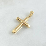 Dije Cruz 1gr / 3.2cm / Punta Plana Oro Amarillo 18K