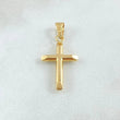 Dije Cruz 1gr / 3.2cm / Punta Plana Oro Amarillo 18K