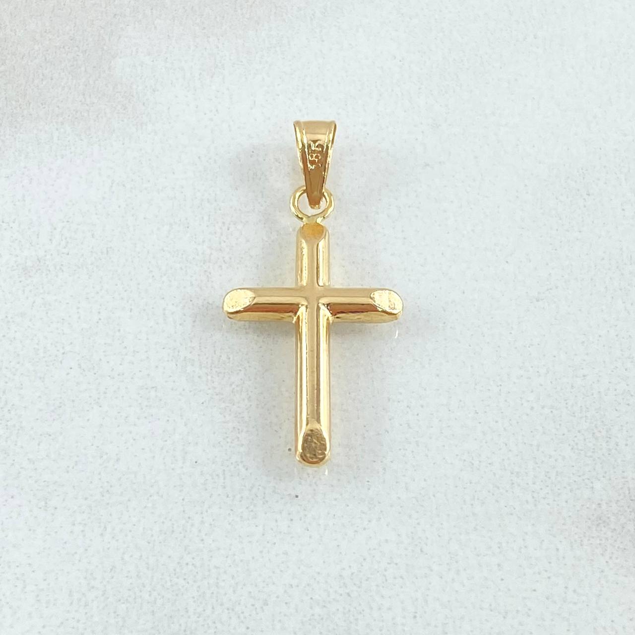 Dije Cruz 0.5gr / 2.5cm / Puntas Planas Oro Amarillo 18K ©
