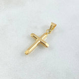 Pendant Cross 1.05gr / 1.3in / Flat Ends 18K Gold ©
