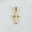 Pendant Cross Flat Tips 0.65gr / 1.3in / 18K Gold