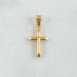 Dije Cruz 0.65gr / 3cm / Puntas Planas Oro Amarillo 18K ©