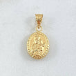 Pendant Virgen Del Carmen 0.9gr / 0.9in / Bordered Bail 18K Gold ©