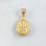 Pendant Virgen Del Carmen 0.9gr / 0.9in / Bordered Bail 18K Gold ©