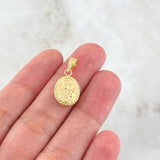 Pendant Virgen Del Carmen 0.9gr / 0.9in / Bordered Bail 18K Gold ©