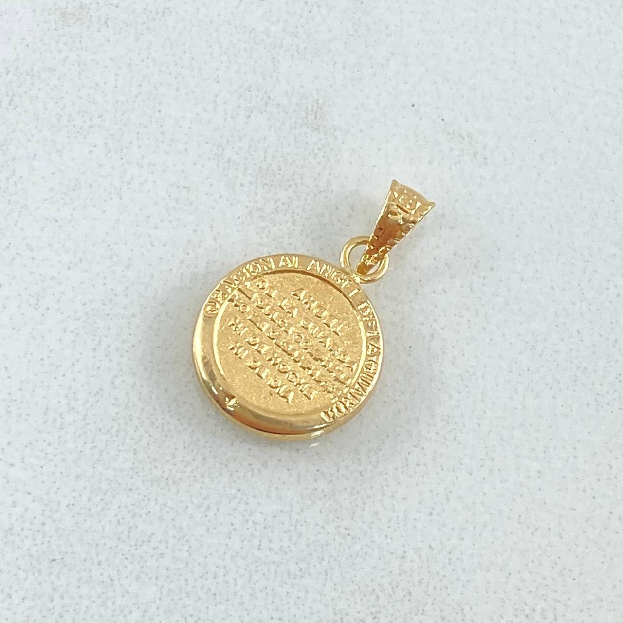 Dije Angel De La Guarda 0.6gr / 1.7cm / Cargador Bordeado Oro Amarillo 18K ©