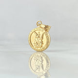 Dije Angel De La Guarda 0.6gr / 1.7cm / Cargador Bordeado Oro Amarillo 18K ©