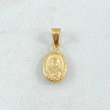 Dije Rosa Mistica 0.45gr / 1.8cm / Cargador Liso Oro Amarillo 18K ©