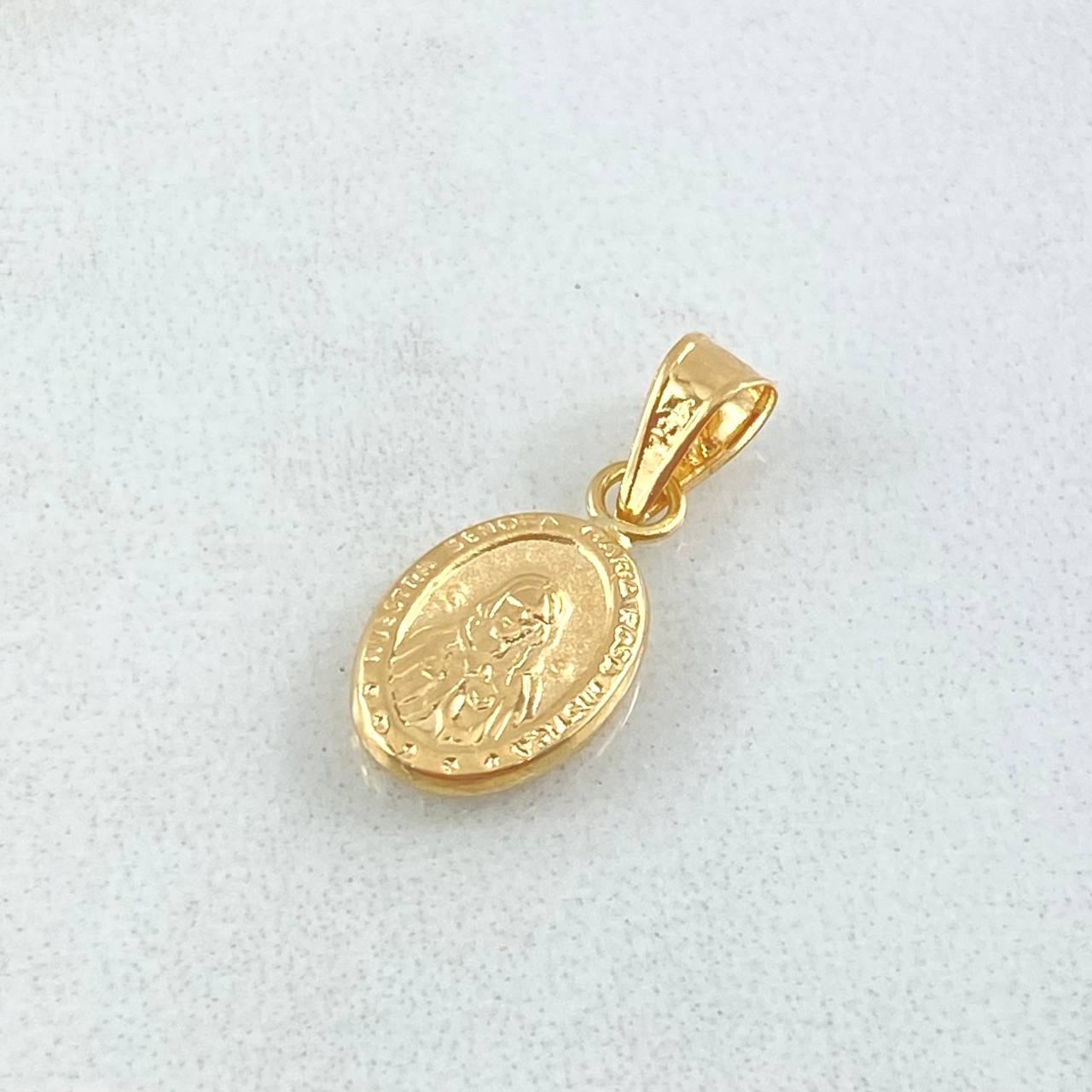 Dije Rosa Mistica 0.45gr / 1.7cm / Troquelado Oro Amarillo 18K