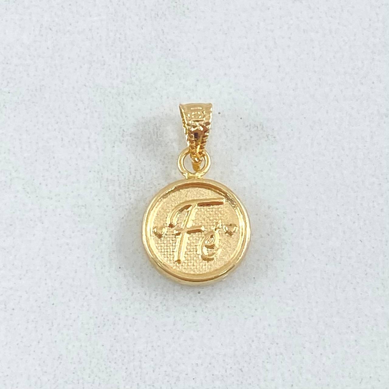 Pendant 0.5gr / 0.6in / Bordered Bail 18K Gold *