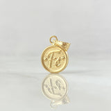 Dije Fé 0.5gr / 1.5cm / Cargador Bordeado Oro Amarillo 18K ©