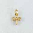Pendant Dragonfly 0.3gr / 0.6in / Smooth Bail 18K Gold ©
