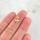 Pendant Dragonfly 0.3gr / 0.6in / Smooth Bail 18K Gold ©