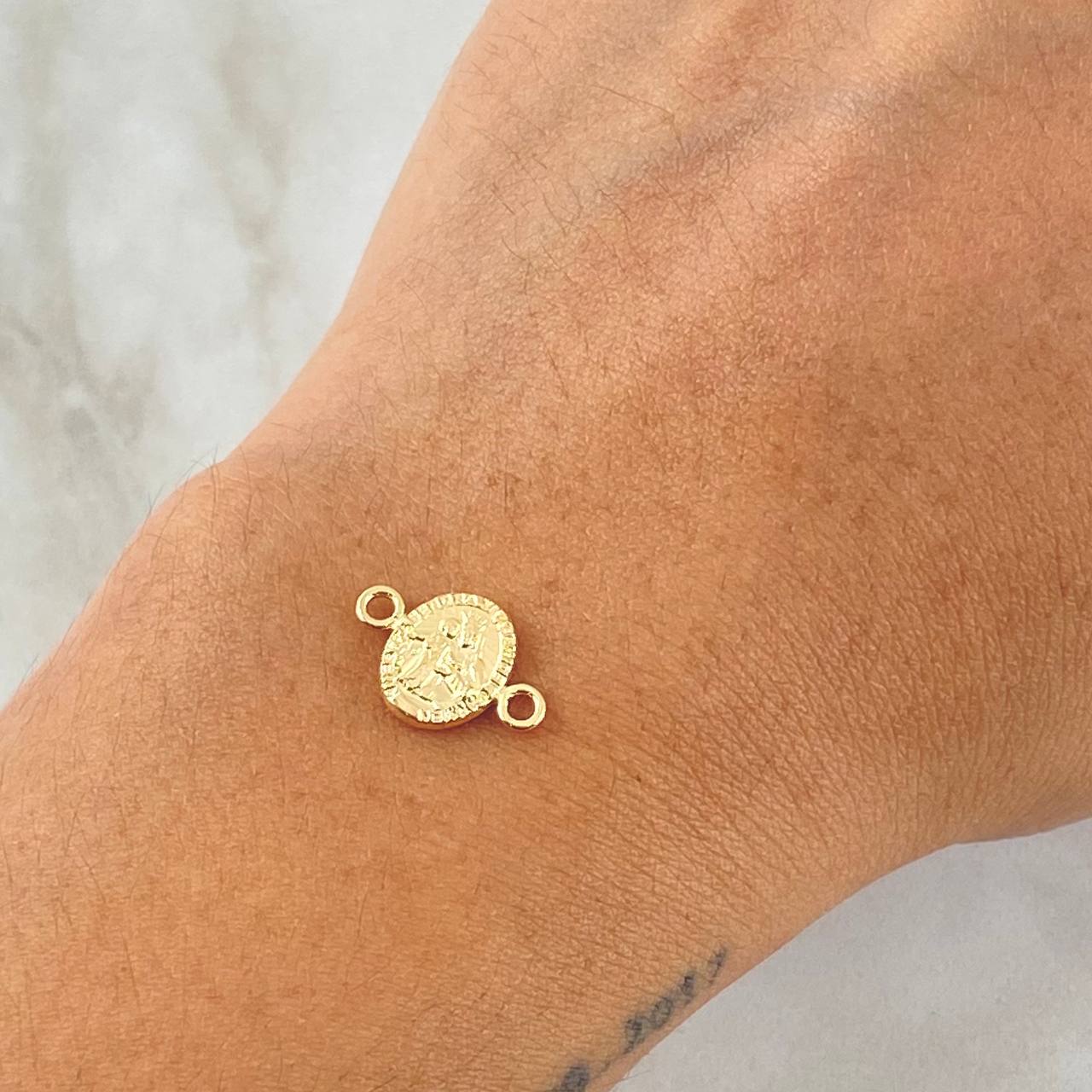 Herraje Virgen Del Carmen 0.4 g / 1/2 in Oro Amarillo 18K