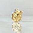 Charm Diamond 0.6gr / 0.7in / 18K Gold Bordered *