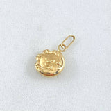 Dije Sol Luna 0.4gr / 1.5cm / Troquelado Oro Amarillo 18K *