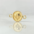 Herraje Diamante 0.6gr / 1.7cm / Bordeado Oro Amarillo 18K *