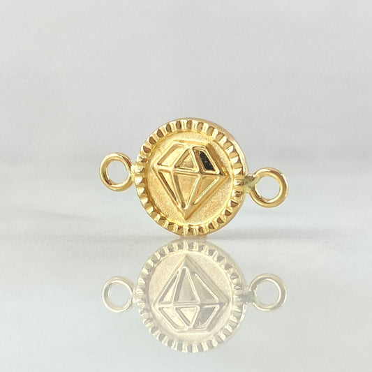 Charm Diamond 0.6gr / 0.7in / 18K Gold Bordered *