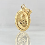 Dije Rosa Mistica 1.25gr / 3cm / Troquelado Oro Amarillo 18K *