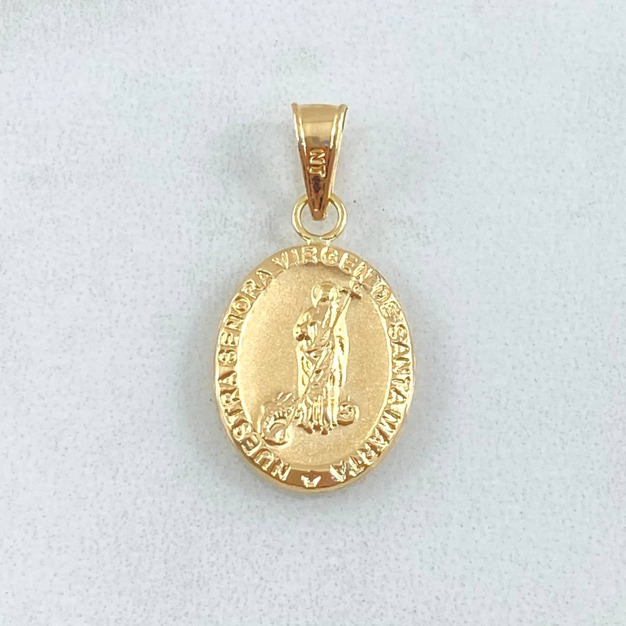 Dije Virgen Santa Marta 0.9gr / 2.5cm / Troquelado Oro Amarillo 18K