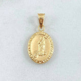 Pendant Virgin of Santa Marta 0.9gr / 1.0in / Matte 18K Gold *