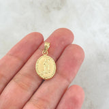 Dije Virgen Santa Marta 0.9gr / 2.5cm / Troquelado Oro Amarillo 18K