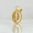 Pendant Virgin of Santa Marta 0.9gr / 1.0in / Matte 18K Gold *