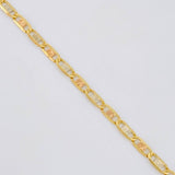 Cadena Escalera Plana 5.9 g / 23 3/4 in / 3.4 mm Tres Oros 18K