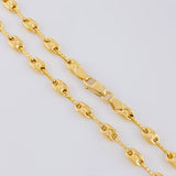 Cadena Rustica Tornillo Diamantado 8.6 g / 24 1/2 in / 3.5 mm Oro Amarillo 18K