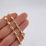 Tobillera Rustica Adije 4.65 g / 10 1/2 in / 4.3 mm Oro Amarillo 18K