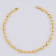Tobillera Rustica Barril Corona Rayada 5.85 g / 9 3/4 in / 5.5 mm Oro Amarillo 18K