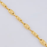 Tobillera Rustica Barril Corona Rayada 5.85 g / 9 3/4 in / 5.5 mm Oro Amarillo 18K