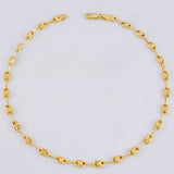 Tobillera Rustica Tornillo Diamantado 3.9 g / 10 1/4 in / 3.6 mm Oro Amarillo 18K