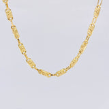 Rustic Chain Crossed Crown 12.4 g / 24 1/4 in / 4.2 mm 18K Yellow Gold