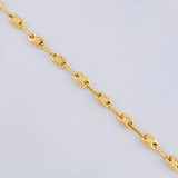 Tobillera Rustica Tornillo Diamantado 3.9 g / 10 1/4 in / 3.6 mm Oro Amarillo 18K