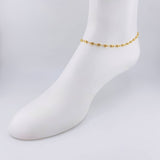 Tobillera Rustica Tornillo Diamantado 3.9 g / 10 1/4 in / 3.6 mm Oro Amarillo 18K