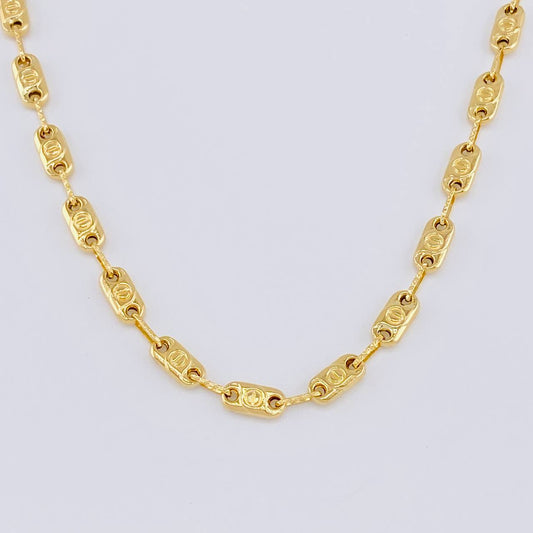 Cadena Rustica Tornillo Diamantado 9.65 g / 24 1/4 in / 3.9 mm Oro Amarillo 18K