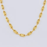 Rustic Screw Diamond Cut Chain 9.65 g / 24 1/4 in / 3.9 mm 18K Yellow Gold